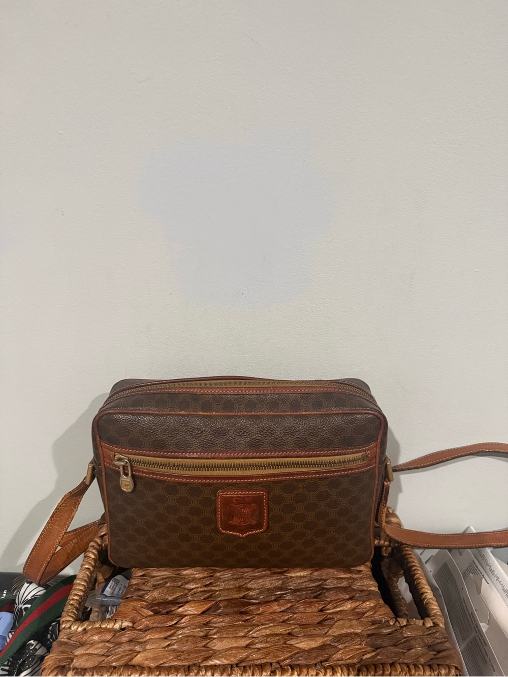 Vintage Céline Macadam M12 Double-Zip Crossbody Bag - Picture 2 of 11